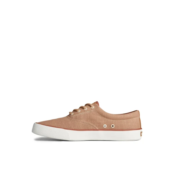 Sperry Striper II Slub Linen Sneaker MediumBeige Fashion