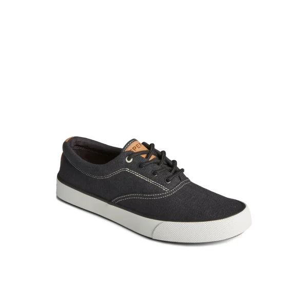 Sperry Striper II Slub Linen Sneaker Black Cheap