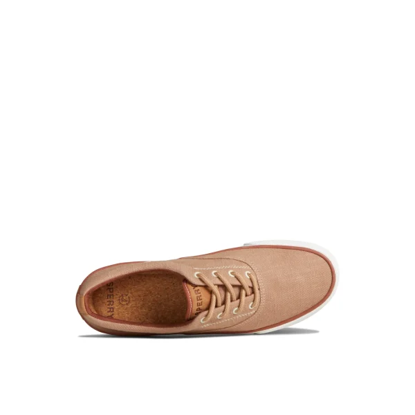 Sperry Striper II Slub Linen Sneaker MediumBeige Fashion