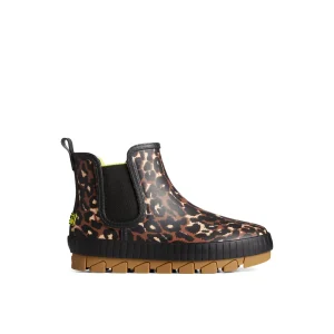 Sperry Torrent Leopard Chelsea Waterproof Rain Boot Black Online