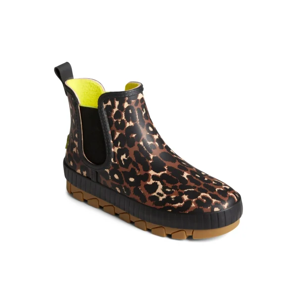 Sperry Torrent Leopard Chelsea Waterproof Rain Boot Black Online