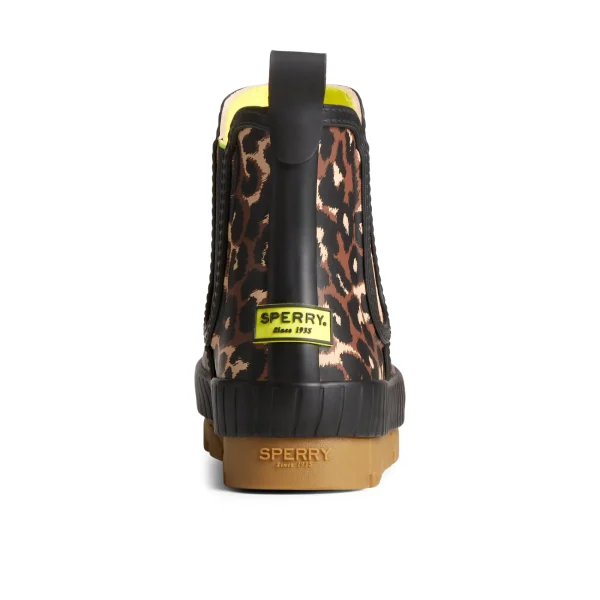 Sperry Torrent Leopard Chelsea Waterproof Rain Boot Black Online