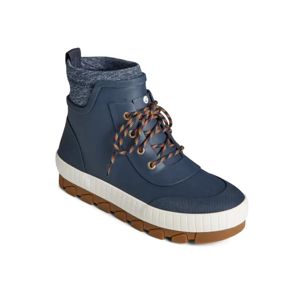 Sperry Torrent Rubber Lace Up Boot Navy New