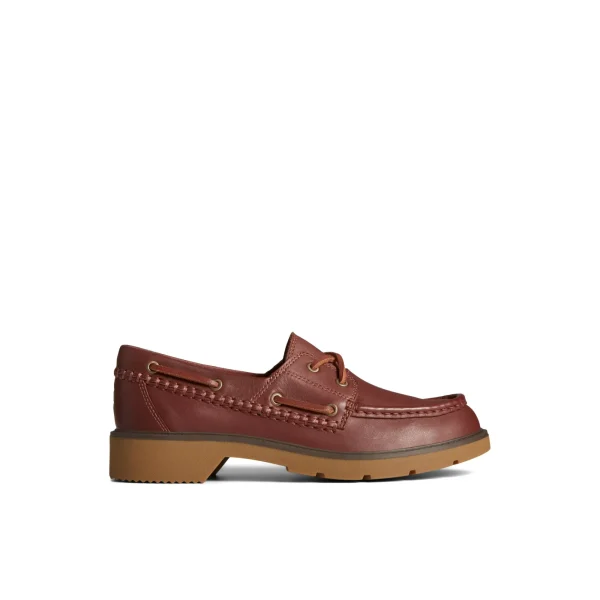 Sperry Wells Boat Shoes Bordo Discount