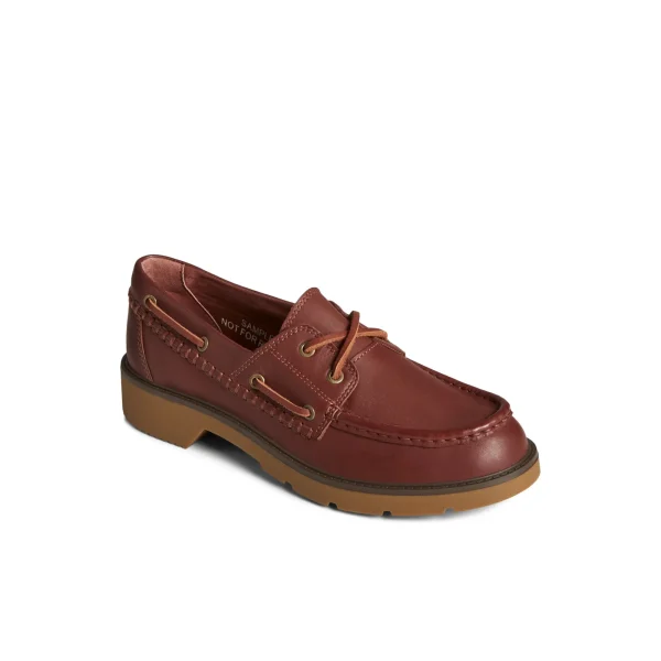 Sperry Wells Boat Shoes Bordo Discount