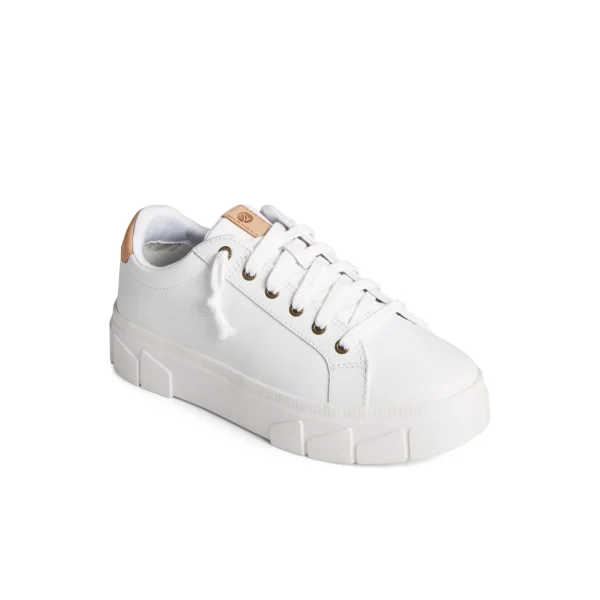 Sperry Winslow Leather Sneaker White Discount